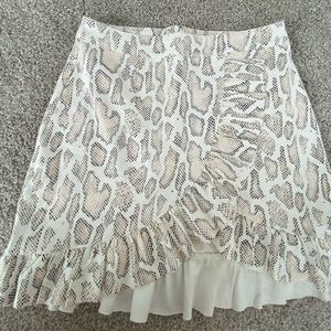Snakeskin leather skirt